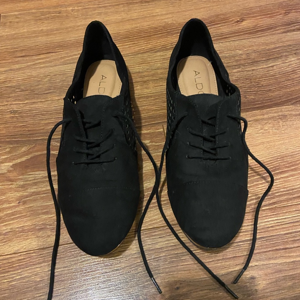 Aldo Classic Black Lace-Up Footwear